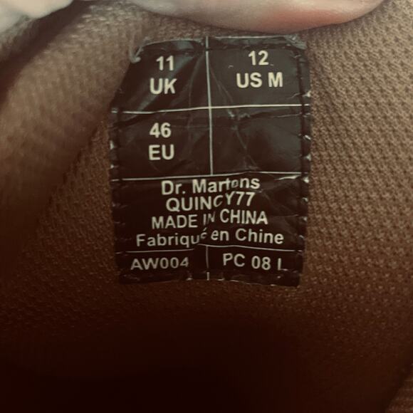 Dr. Martens Boots Quincy77 Mens Ankle Brown Leather Lace Up Preppy Work 12 - Picture 8 of 9